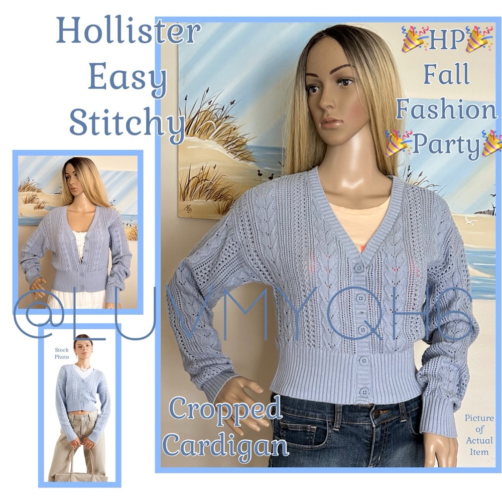 Hollister Easy Stitchy Cropped Cardigan🎉HP🎉
